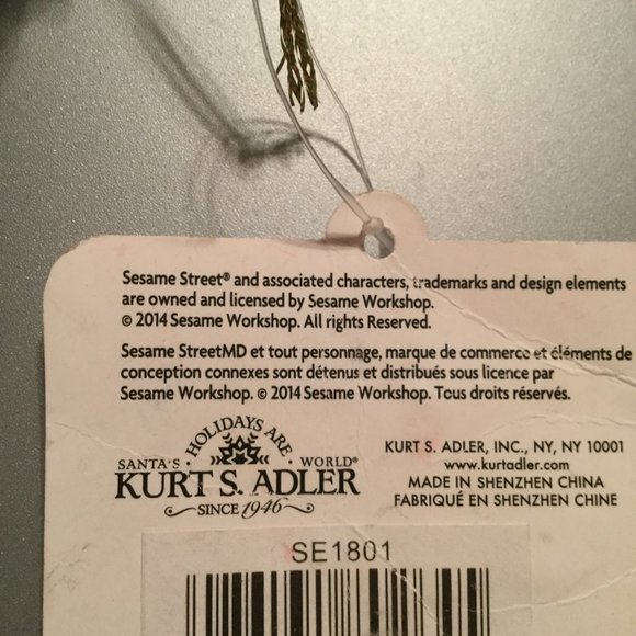 NWT Kurt Adler Elmo Sesame Street Christmas tree ornament - Picture 2 of 7